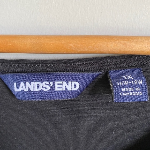 Lands'‎ End Women's Black Sleeveless Knit Midi/Maxi Dress Size 1X (16W - 18W) - Picture 2 of 14